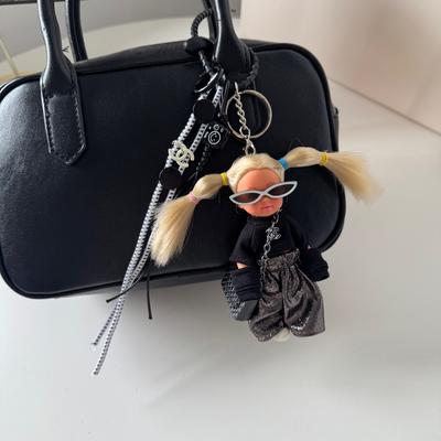 Trendy Zonnebril Zoete Coole Siliconen Poppen Tas Decoratief Hanger Retro Sleutelhanger