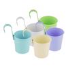Hanging Planters Set of 5 Colorful Metal Flower Pots with Easy Detachable Hooks