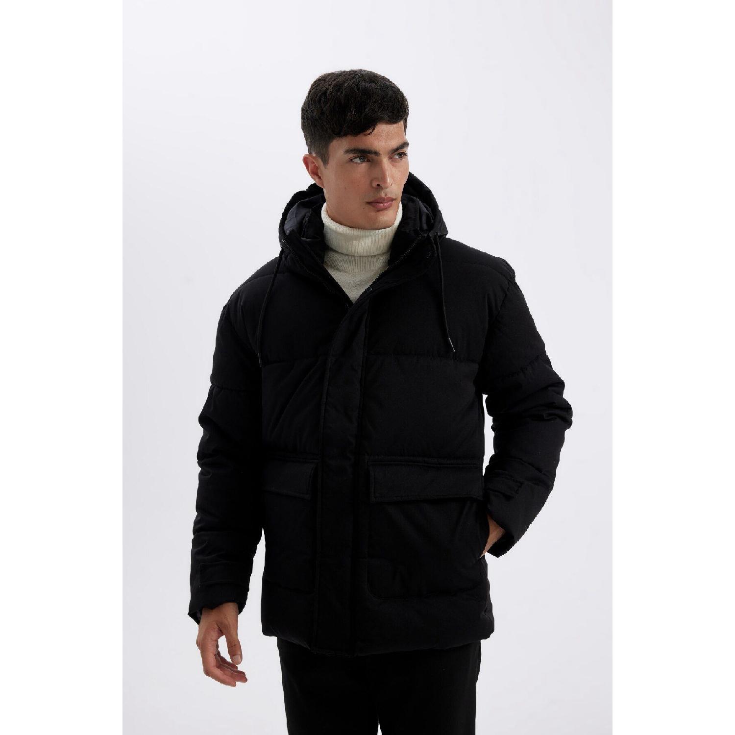 

Slim Fit Slim Fit Puffer Coat Hooded Zippered Double Pockets A3489ax24wn M голубика