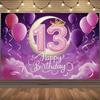 13. Geburtstag Party Dekoration Hintergrund Überraschung Bunter Glitzer Ballon Kindergeschenk Banner Familienfotografie Requisiten Hintergrund