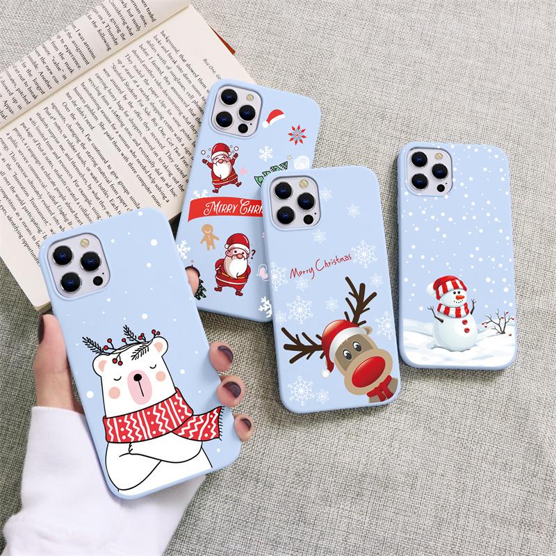 

Мягкий чехол из ТПУ с рождественским медведем для iPhone 13 12 11 Pro Max XR 7 Samsung A52 A32 A50 A51 S21 S20 A12 Huawei P30 Xiaomi Mi 11 Lite Redmi Note 10 8 9