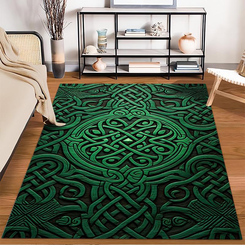 Celtic Knotwork Design Rug Non-slip rug suitable for living room and bedroom sofas