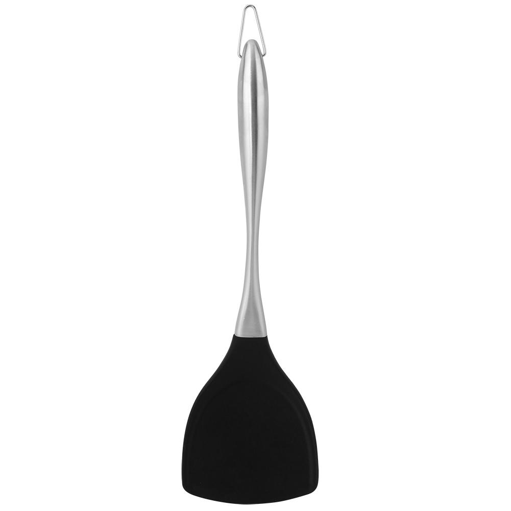 

Kitchen Cooking Stainless Steel Handle Silicone Spatula Pan Frying Baking Gadget Tools