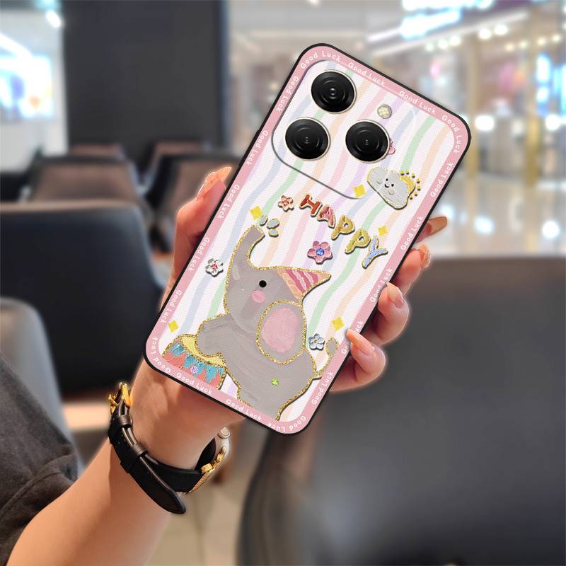 Durable Silicone Phone Case For Tecno Spark20 Pro/KJ6 Cute Dirt-resistant Anti-knock TPU Waterproof Soft Case Cartoon