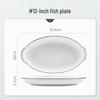 Assiette à poisson Wuhe Motif Diamant 12 pouces Style Européen