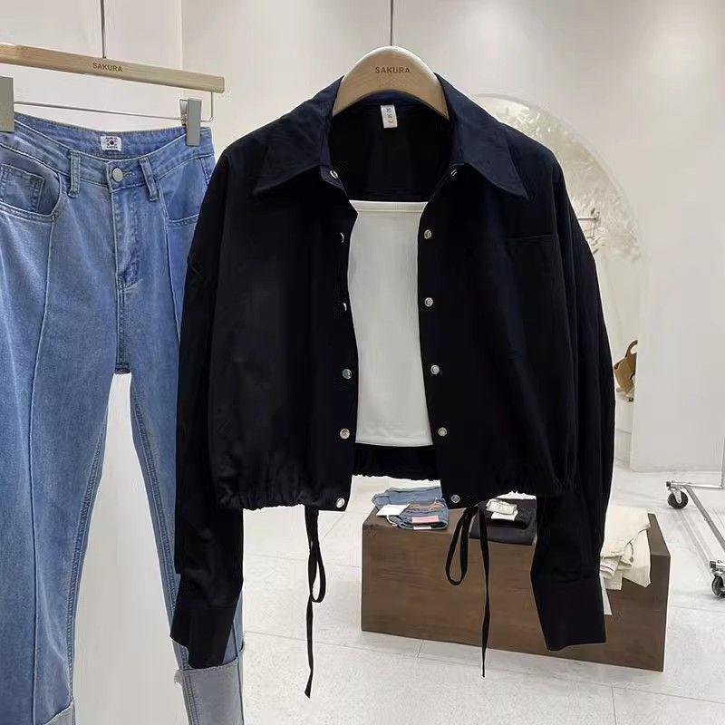 Women s Autumn White Versatile Long Sleeve Workwear Shirt Jacket - New Trendy Style XL