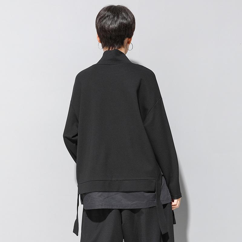 Women's Spring and Fall Loose Straight T-shirt Long-sleeved Casual Jacket