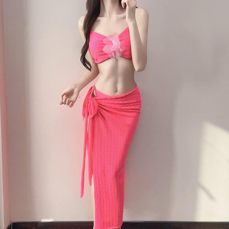 Thai Bikini Split Sexy Three-piece Hot Island Vacation Swimming Suit Female Girl Swimsuit New
