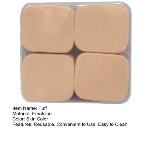 Yousheng 12Pcs/Box Powder Puff Wet Dry Use Dense Hole Soft SBR Emulsion Portable Makeup Accessory Effective Boxed Loose Powder Puff for Women