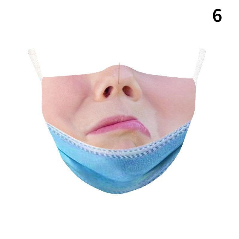 2021 Halloween Spoof 3D Printed Unisex Mask Wind and Dust Mask