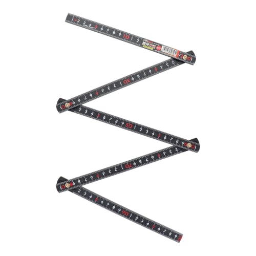 Sankyo Corporation DBLTACT Fiber Folding Ruler, Black, DT-FOJ-BK