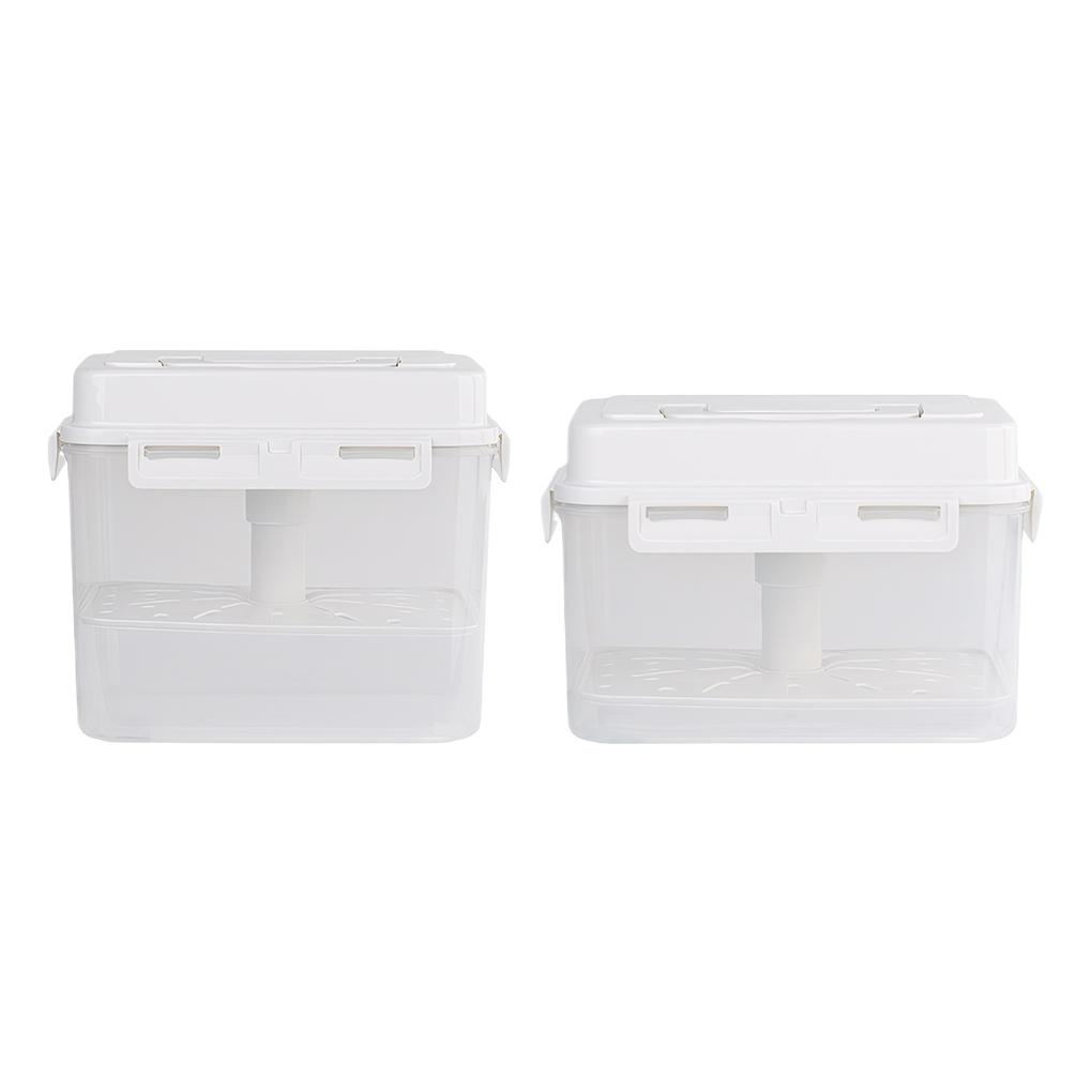 ABS Kimchi Press Container Sealed And Fresh-keeping Storage Box With Silicone Leakproof Press Plate