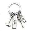 DIY Stainless Steel Father's Day Tool Keychain: Hammer, Screwdriver, Wrench - Perfect Gift for Dad