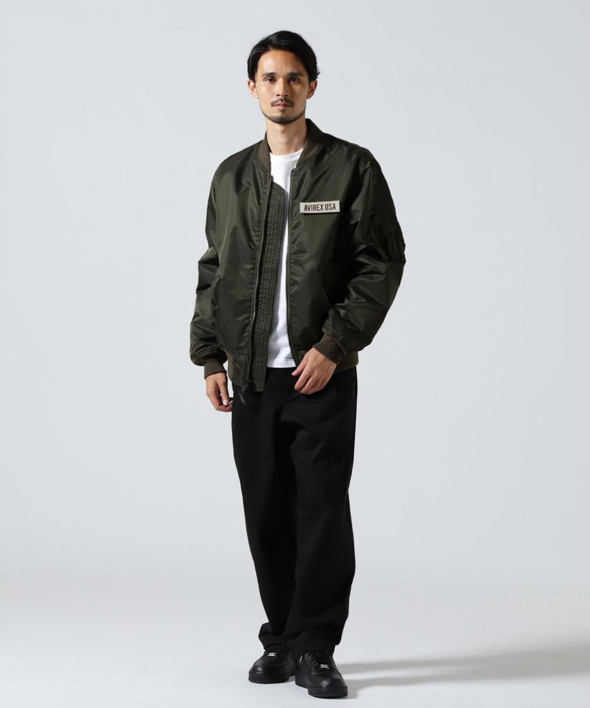 AVIREX TAPING LIGHT MA-1 Light Outer Spring Autumn Thin Flight Jacket Men's XL Size 410 Charcoal 783-5952049