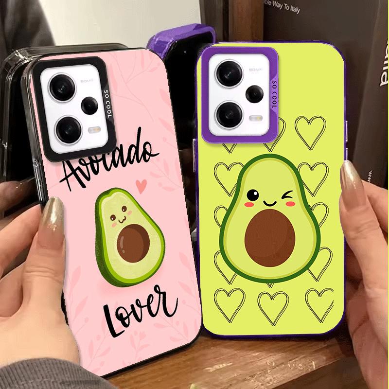 Cartoon Niedliche Avocado Weiche Handyhülle für Samsung Galaxy S24 S25 FE S26 Edge S23 Ultra S22 Plus S21 + Stoßfeste Abdeckung Rückschale