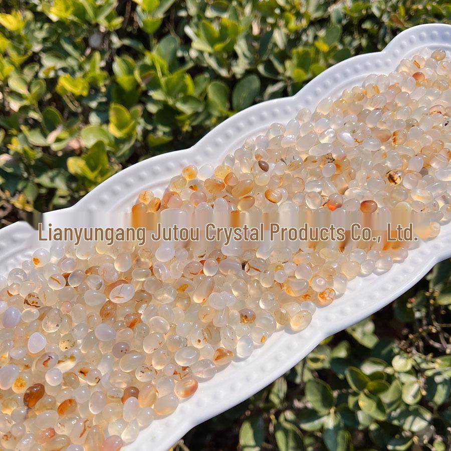 Natural White Agate Rounded Stone for Bonsai, Fish Tanks & Children's Gem Digging