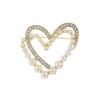 Elegant Pearl Heart Brooch: Autumn/Winter Korean Style
