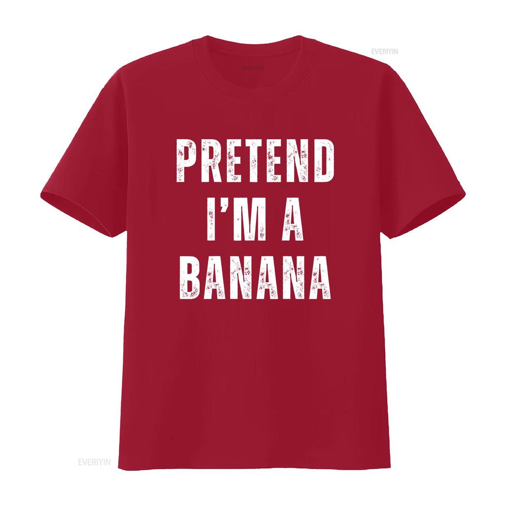 Pretend Im A Banana T Shirt Lazy Halloween Costume Funny Women Ladies vintage Washed Breathable Unisex Stretched Versatile