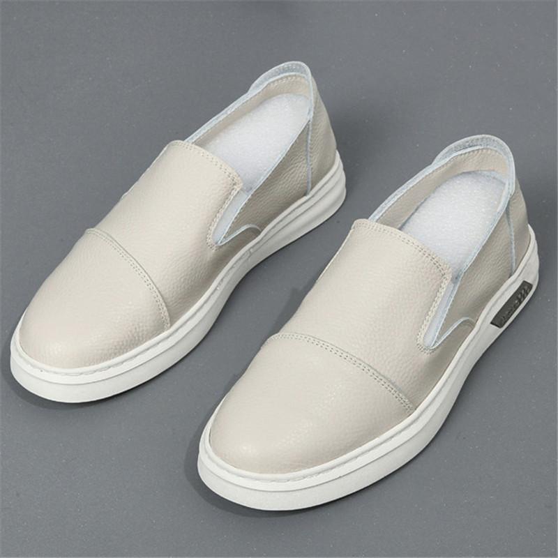 

Новые модные лоферы для вождения Новая мужская белая черная обувь из натуральной кожи Мужские кроссовки для ходьбы Обувь Zapatos Hombre 38