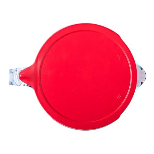 Synergy Trading Pyrex Measuring Cup with Lid and Handle, Heat-Resistant, 1.0L, Red