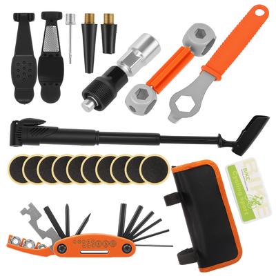 Bike Repair Tool Kit with Storage Bag Portable Bicycle Repair Kit Practical Bicycle Maintenance Tool for Mountain and Road Bike