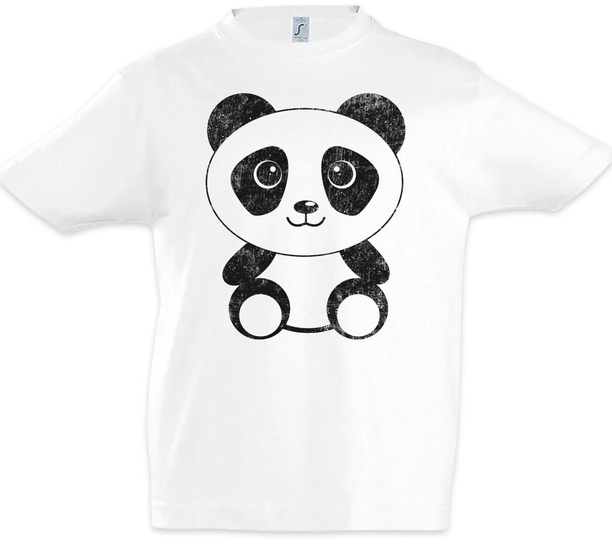 Panda I Boys T-Shirt Bear Comic Look Cutie Cute Bear- 120
