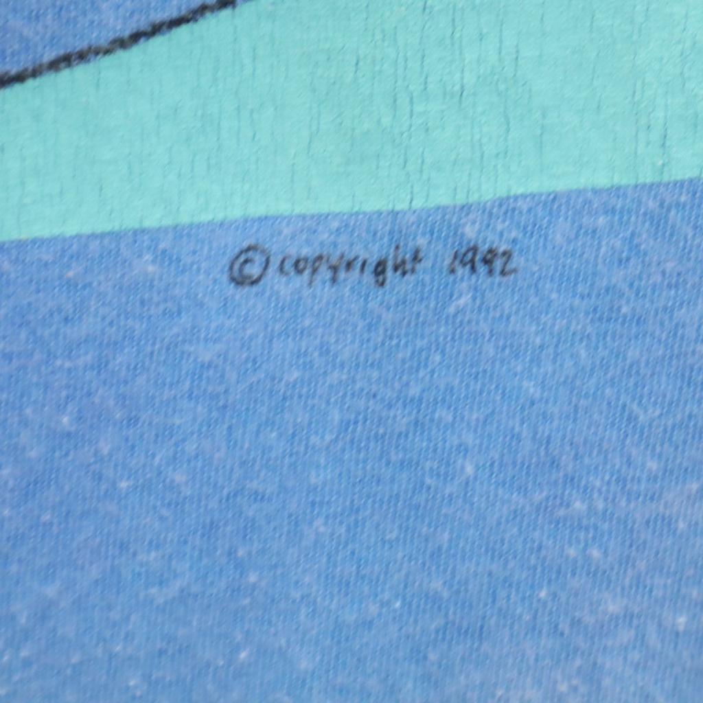 ARNOLD 90s Old Back Print Short Sleeve T-shirt XL Light Blue Men's Used