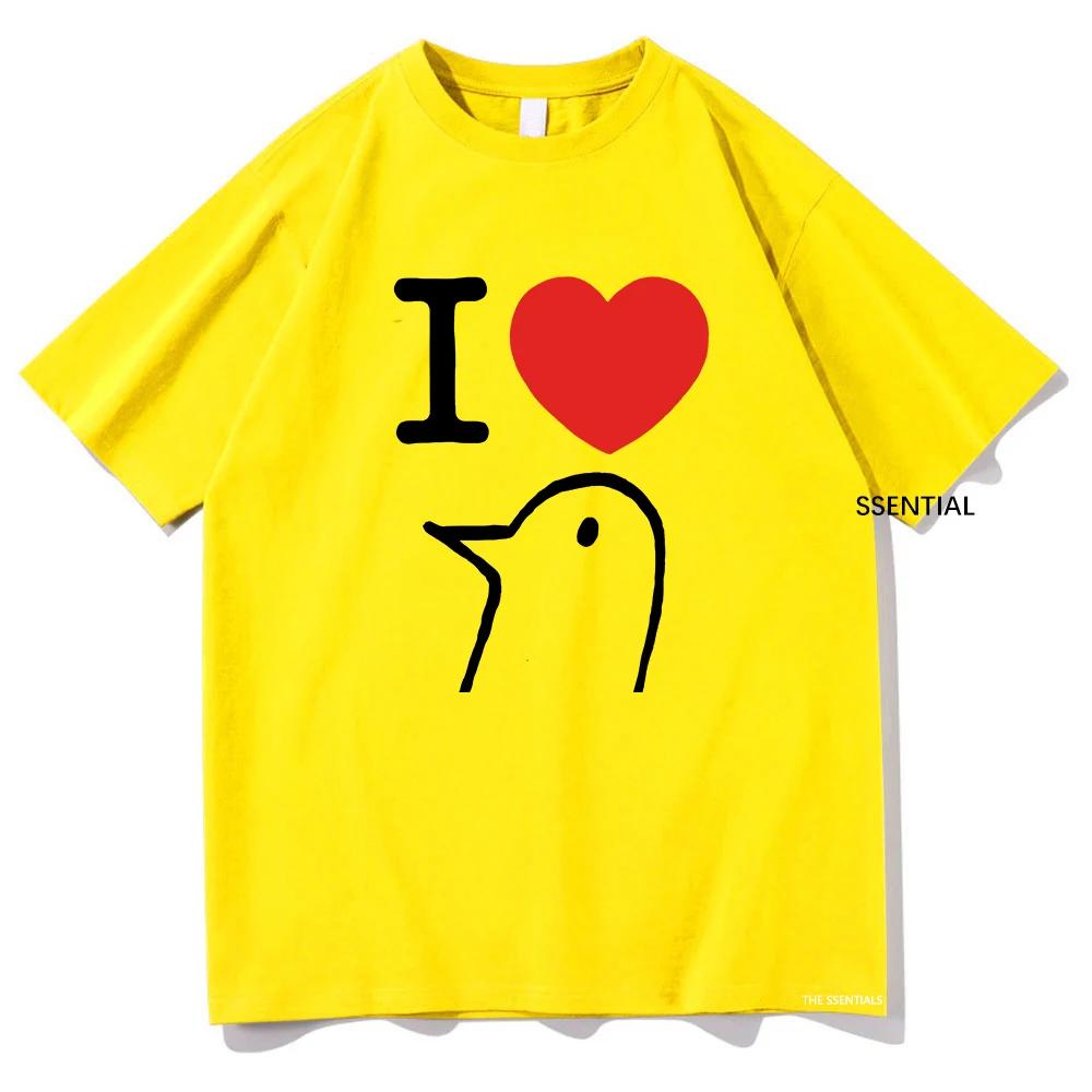 

Я люблю Спокойной ночи Пунпун Футболка Смешная Мужская/Женская Одежда Харадзюку Футболка Унисекс Винтажный Хип-хоп Хлопковые Топы Графические Футболки XXXL