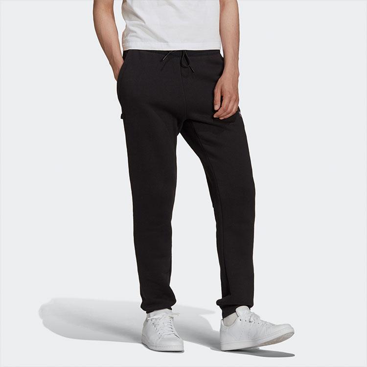 Adidas Originals Winter Trefoil P Sweatpants Fleece-Lined Tapered Men Bottoms Black H09052