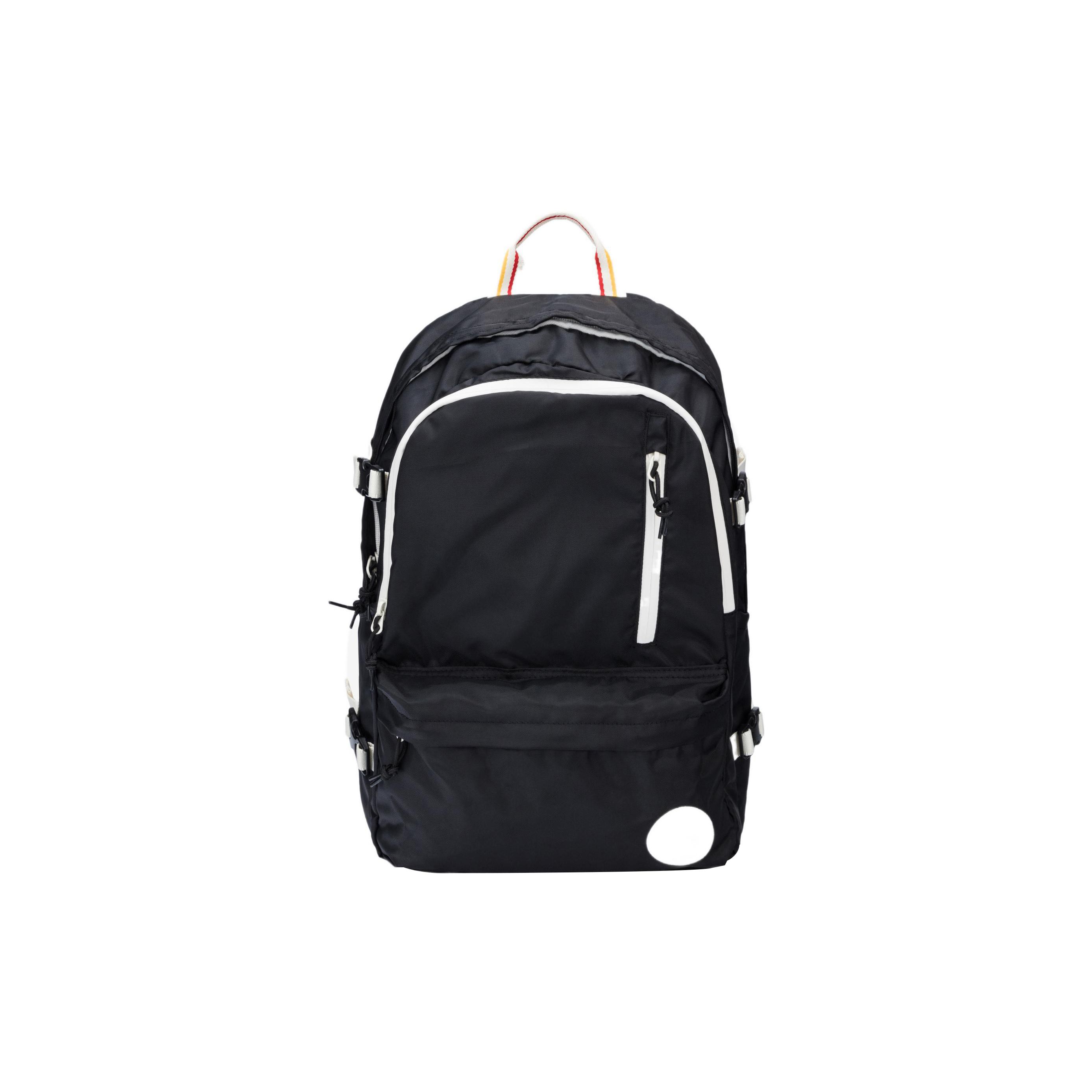 Converse Casual Sports Zipper Closure Large Capacity Polyester Backpack Unisex Backpack Black 10018463-A01 Black