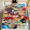 שמיכת פלנל עם הדפס דמויות One Piece, איכותית, נוחה לכל העונות, עיצוב לבית, חום ונוחות, מושלמת למתנות חג המולד