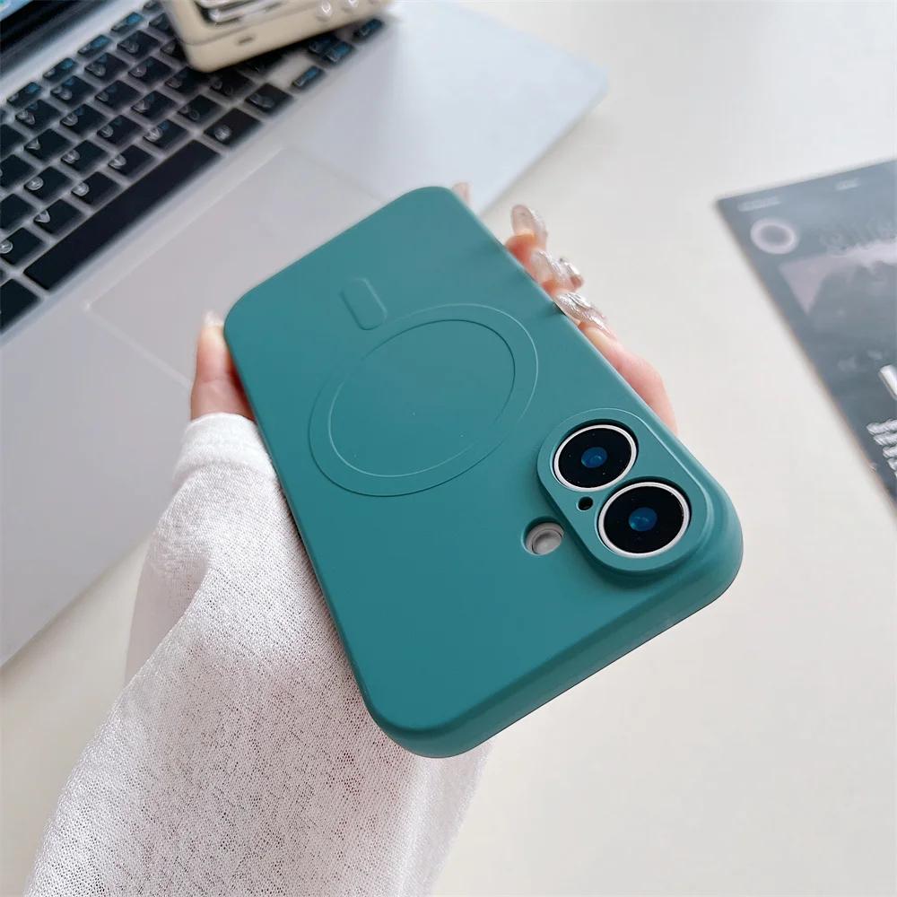 for Magsafe Liquid Silicone Phone Case for iPhone 17 Air 16 15 14 Pro MaxPlus 12 13 Mini 11 Magnetic Shockproof Ultra Slim Cover