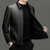 Business Gentleman Leather Jacket Men's Leather Jacket Spring and Autumn New Cowhide Jacket Top