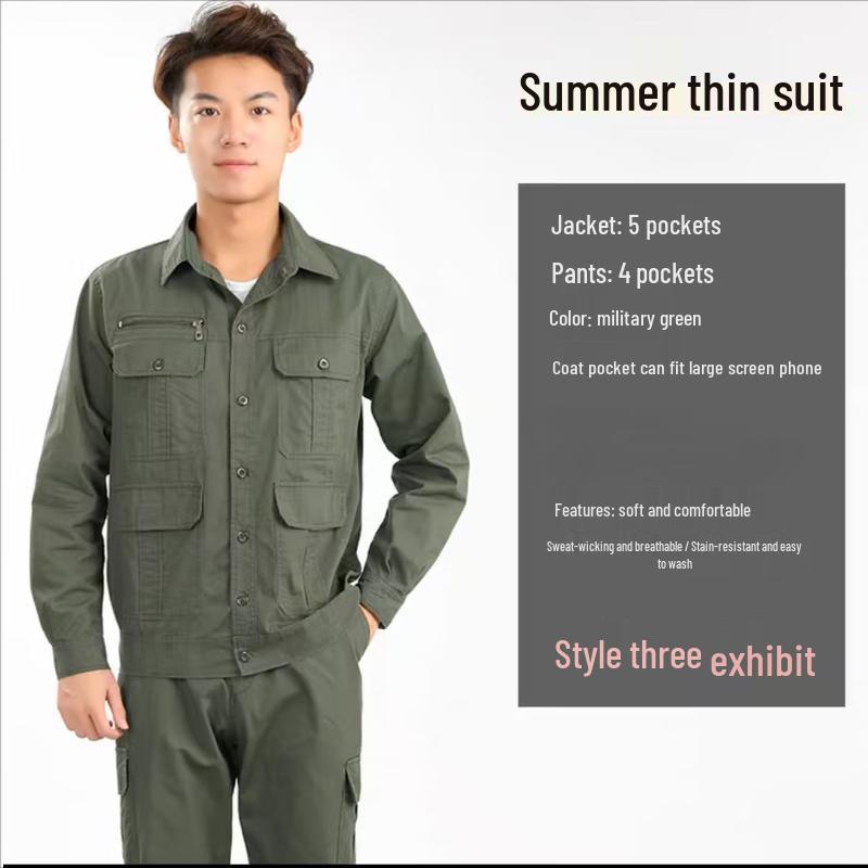 Weierdun Men s Pure Cotton Lightweight Workwear One Size