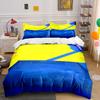 Giallo, blu, design geometrico. Set lenzuola Set copripiumino Copripiumini Federe(1 * Copripiumino 2 * Federe, senza piumino)
