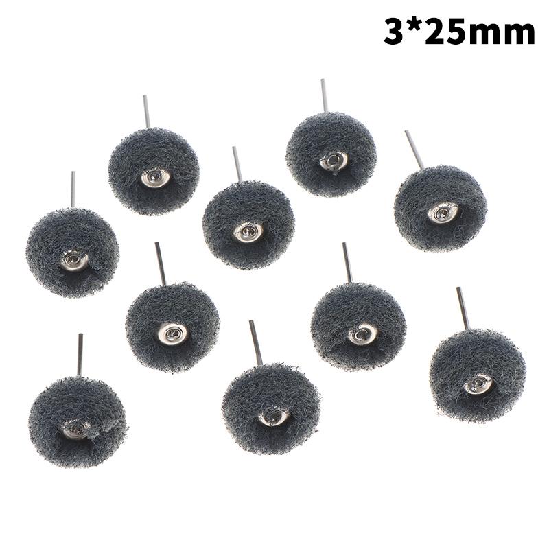 10Pcs Mini Drill Abrasive Brush Fiber Scouring Wheel Pad Cleaning Polishing Sanding Head Electric Grinder Brushes Rotary Tools