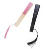 2Pcs Florals Folding Hand Fan Handheld Folding Fan with Flower Pattern Fabric Folding Fan for Wedding Dancing Party