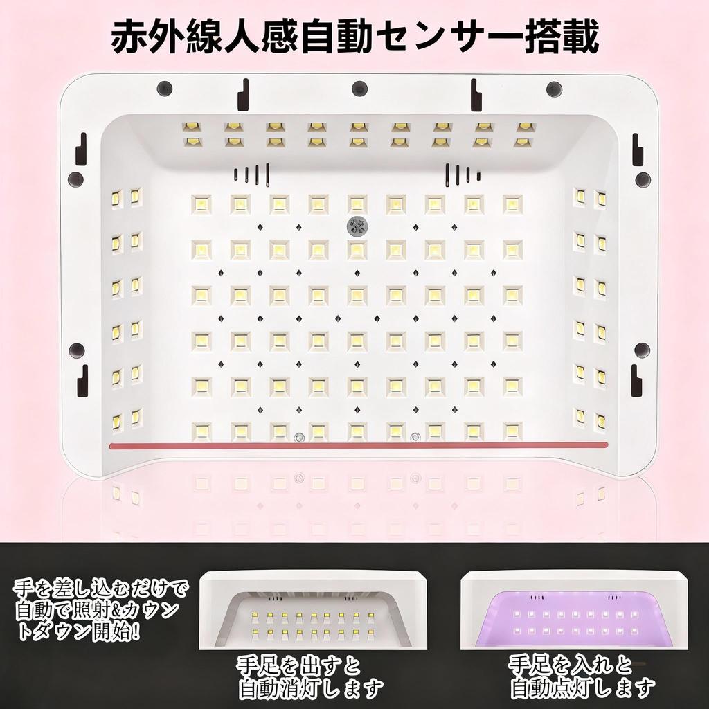 New Gel Nail LED UV Nail Light for Compatible with All 390W Curing Light with PU Hand 96 Fast Low Suitable for Hands and Japanese Instruction Manual