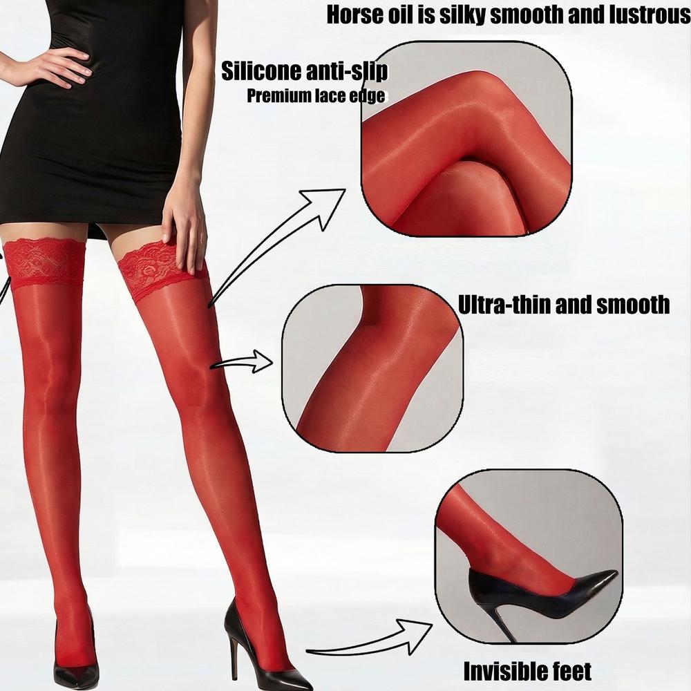 Mahogany Fashion Lace Sheer Black Knee-Length Stockings - Sexy Short Stockings - Stockings S