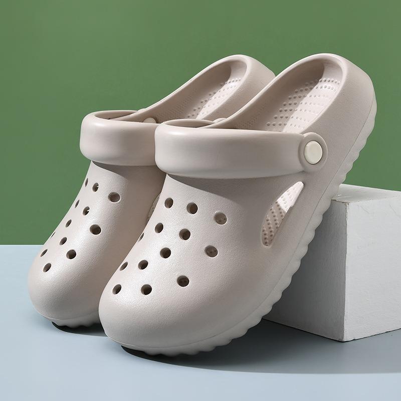 Hole shoes women's summer wear beach shoes lightweight half-pack heel sandals couple bag head drifting cool slippers
