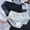 Ladies Summer Court Style Small Male Main Mesh Lace  Up Mid Waist Triangle Briefs