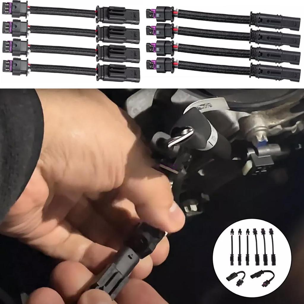 8 Pcs 3 Pin & 2 Pin Harness Extension Kit for Mercedes Benz 4.7L