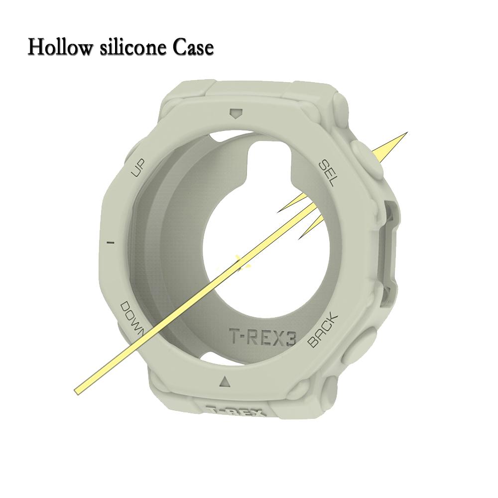 Soft Silicone Case For Huami Amazfit T-Rex 3 Protective Cover Bracelet Super Light Watch Decoration Watch Shell