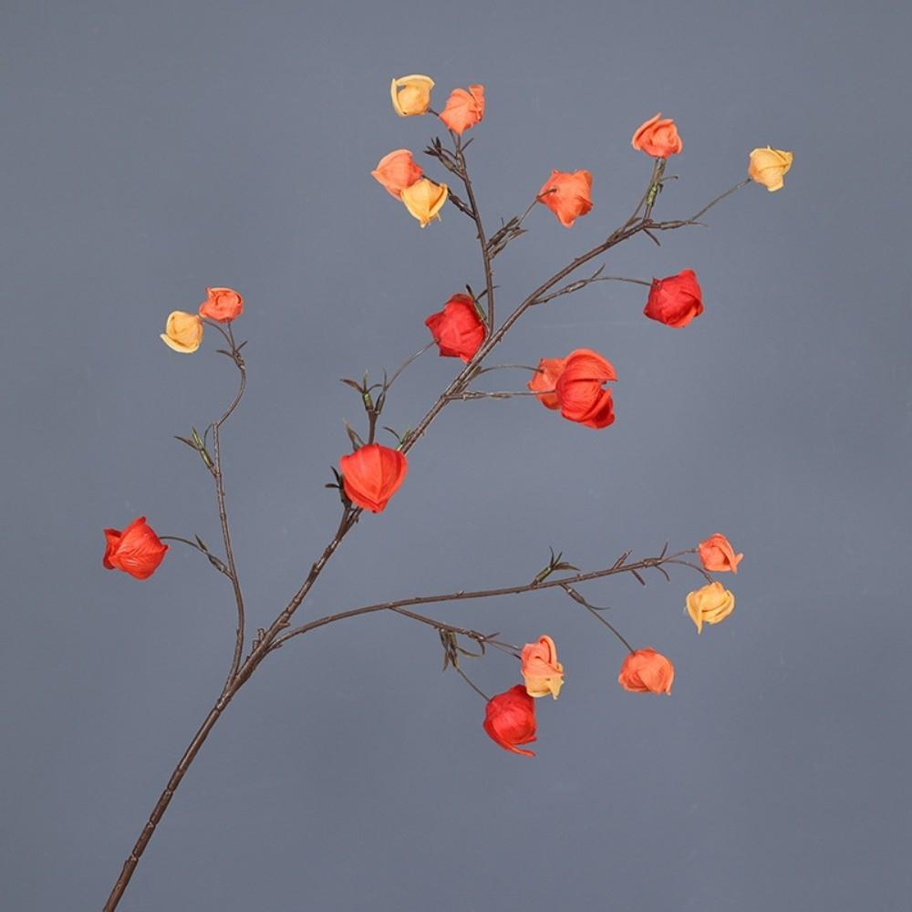 Long Branches Artificial Lantern Fruits Bouquets Red Plastic Fake Flower Home Vase Decor