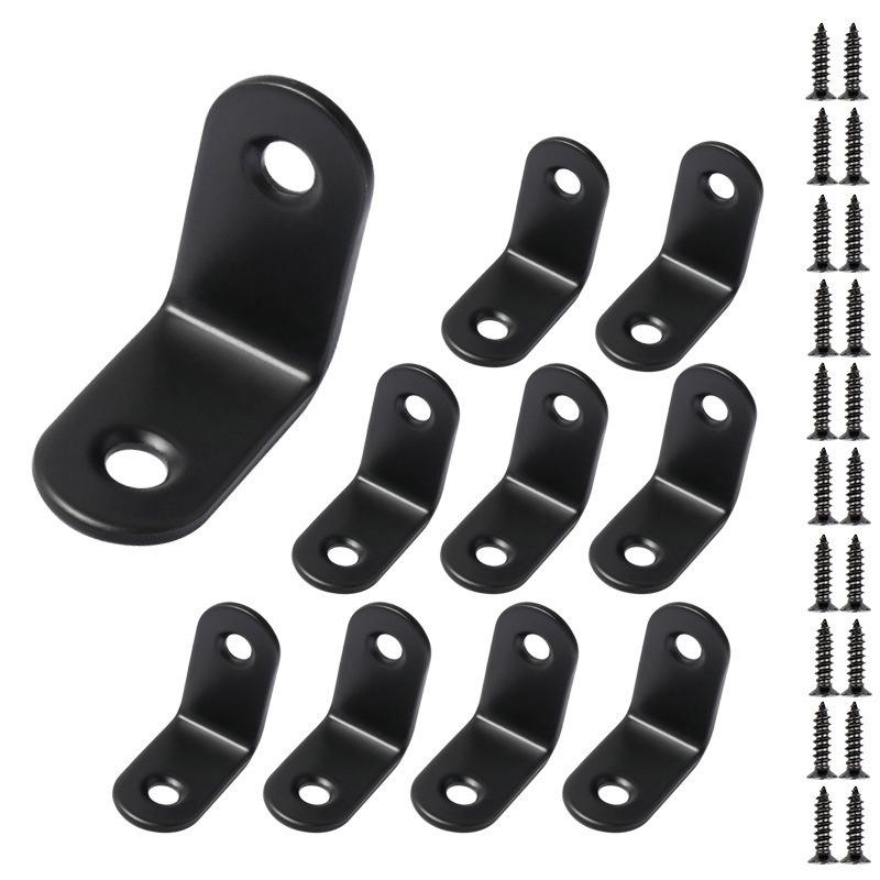10/20PCS Furniture Support,Shelf Support Angle Bracket Steel Right Shelf Support Corner Bracket 90° Furniture L/I Shape Bracket