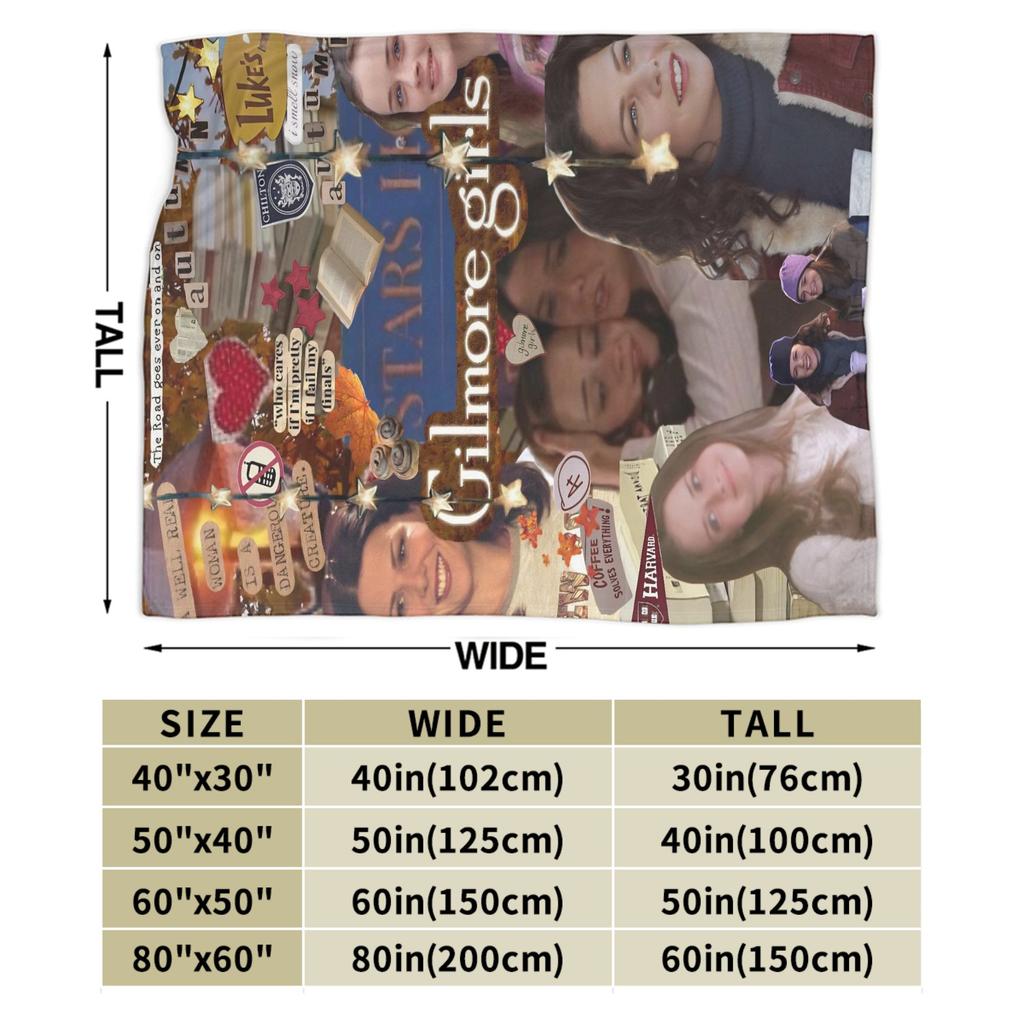 Gilmore Girls TV Show Blankets Quality Warm Soft Throw Blanket Winter Airplane Travel Bedroom Funny Bedspread