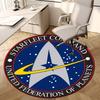1pc Starfleet Command Emblem Round Carpet, Made of Polyester,Perfect for Decorating Office Chairs, Living Rooms