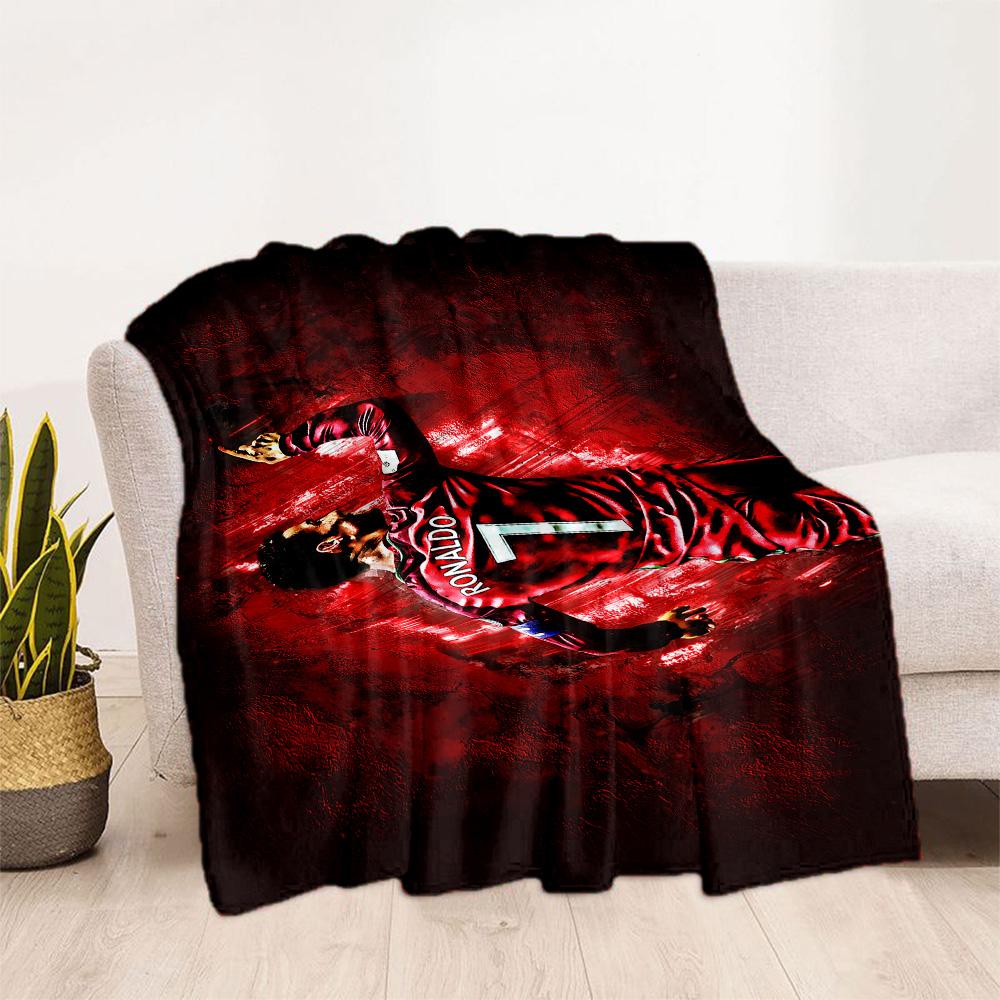 Ronaldo's Iconic Celebration Blanket Soft Warm Cozy Perfect for Livingroom Office Chair Picnics for All Seasons Playful Design