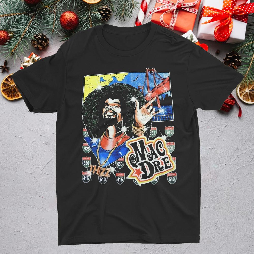 What s Really Going On Mac Dre Shirt Short Sleeve Black Unisex S-234XL Unisex T-Shirt M