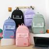 Casual Backpack Multi Component Lightweight School Bag for Junior and Senior High School Students Large Capacity Solid Color School Bag